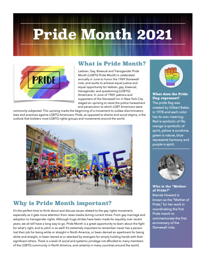 LGBTQ+ Pride Month Flyer